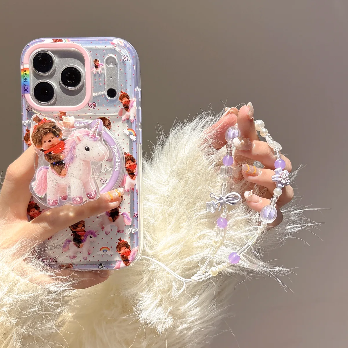 My Melody & My Sweet Pianos Clear Phone Case with Strap for iPhone 17 16 15 Pro Max